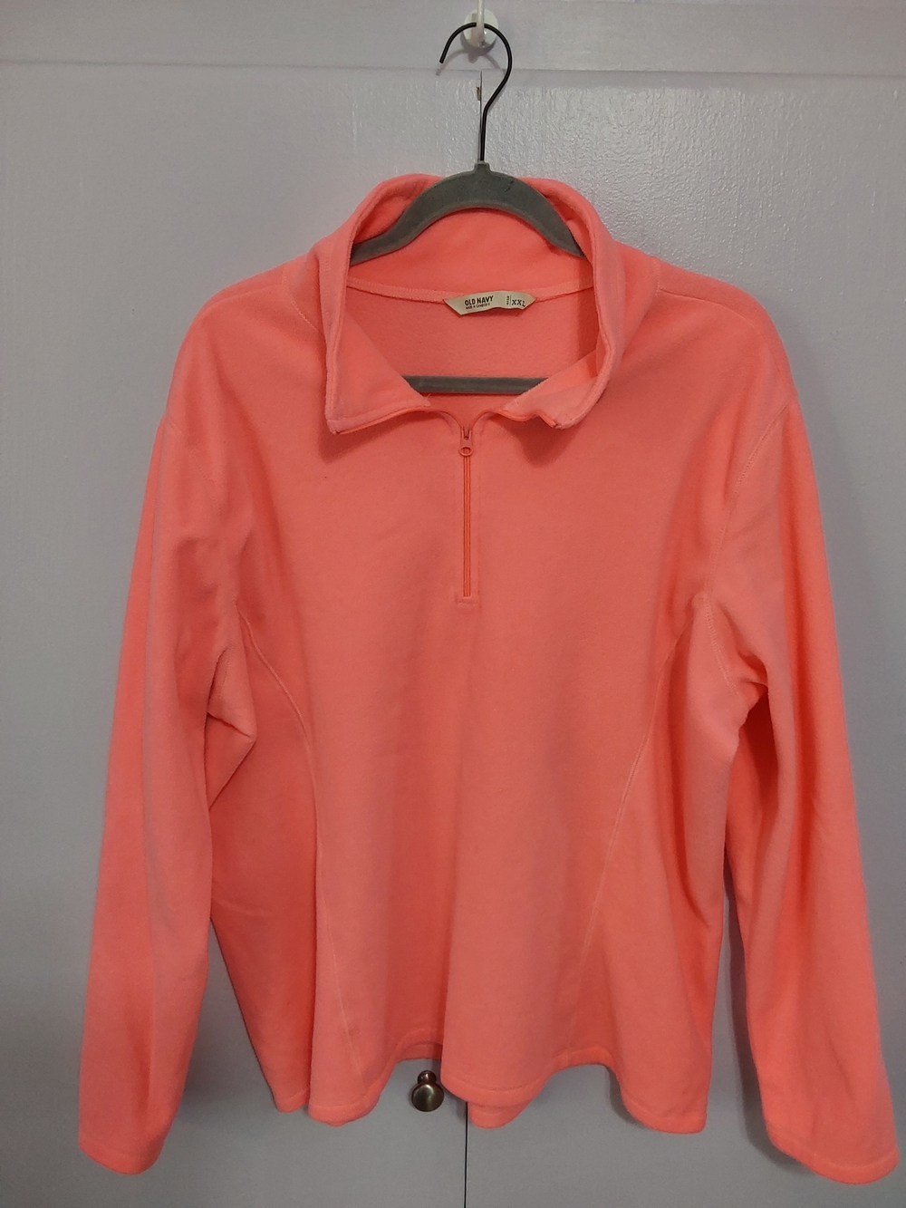 Old Navy Coral Half-Zip Pullover Sweatshirt